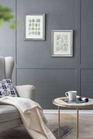 S/2 15.7x19.7" Liana Mirror Framed Wall Art on Mellow Golden Tint Background