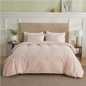 Serta Simply Clean Solid Duvet Cover Twin (Option: Style3)
